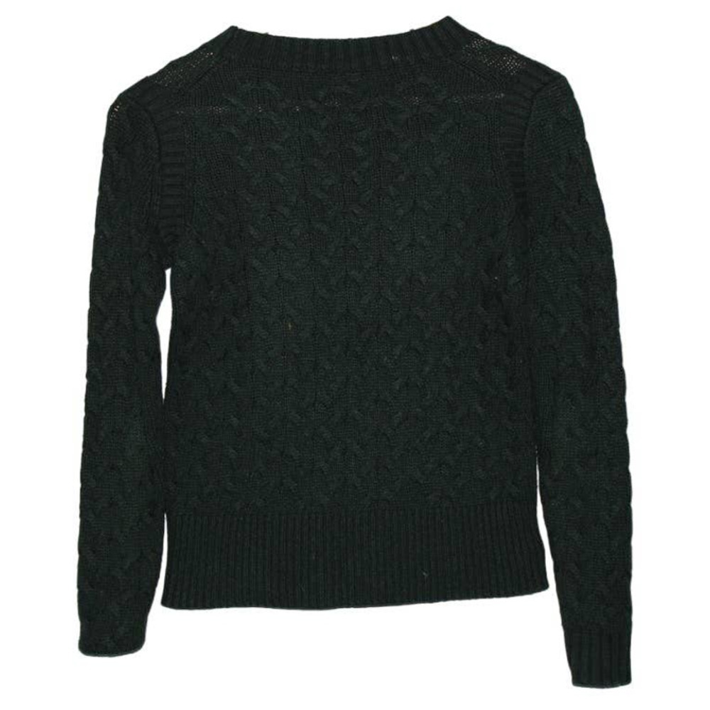Women's J. Crew Honeycomb Cable Sweater Pine Green Wool Knit Sweater Size XXS - Picture 2 of 6